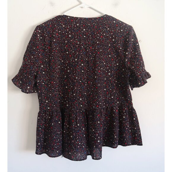 Madewell Starry Peplum Top - Size Medium - Picture 4 of 7